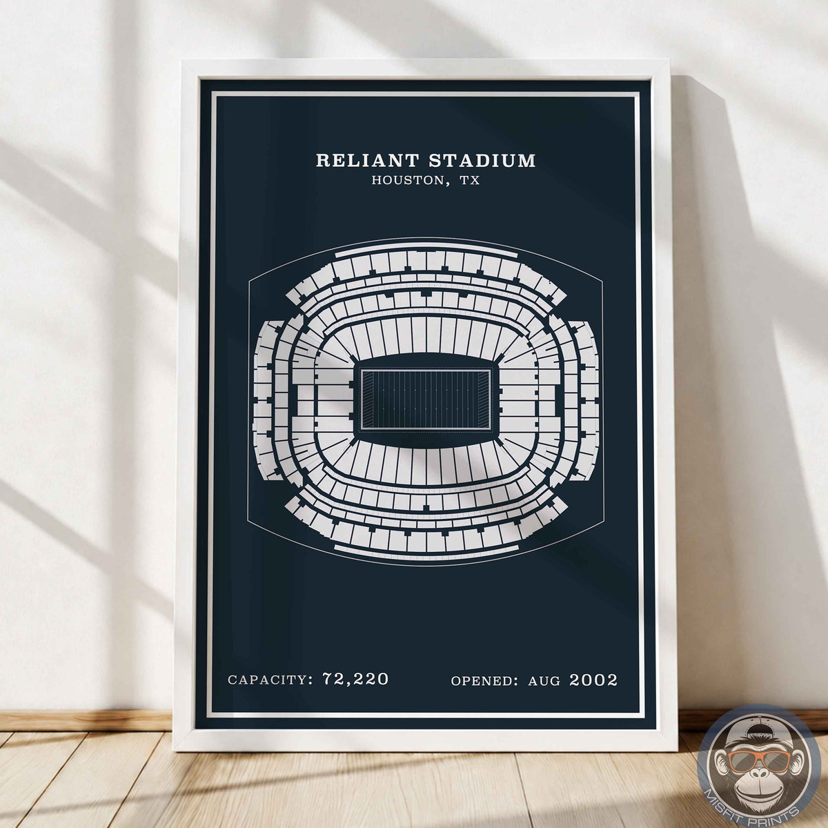 Reliant Stadium - Modern Border Print