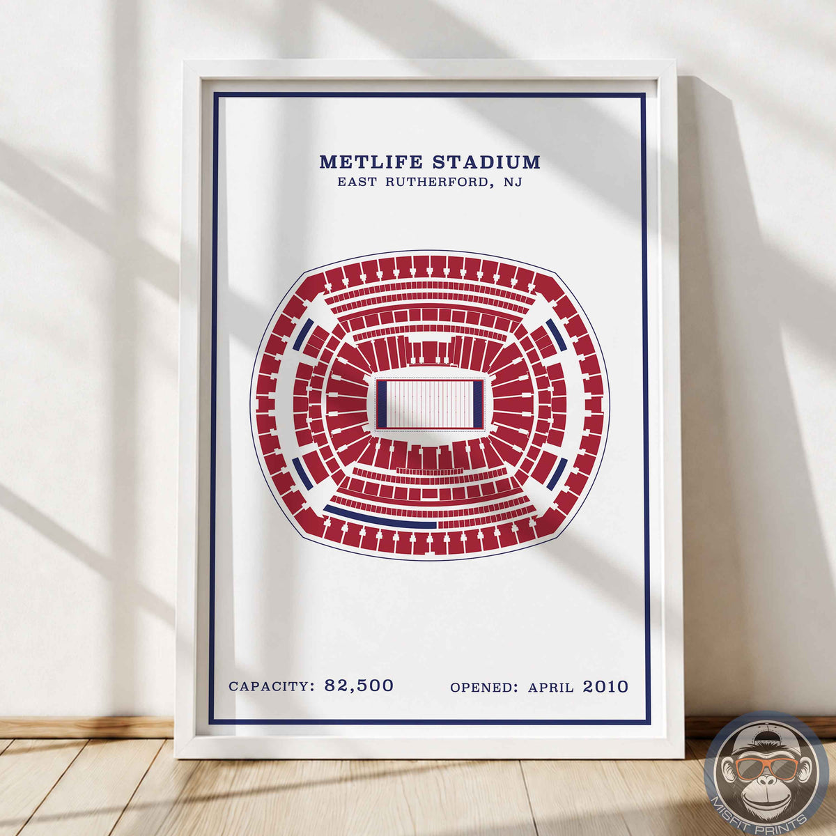 MetLife Stadium - Modern Border Print