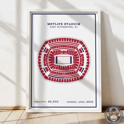 MetLife Stadium - Modern Border Print