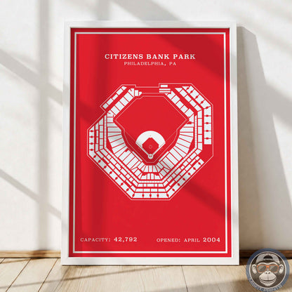 Citizens Bank Stadium | Modern Border Print