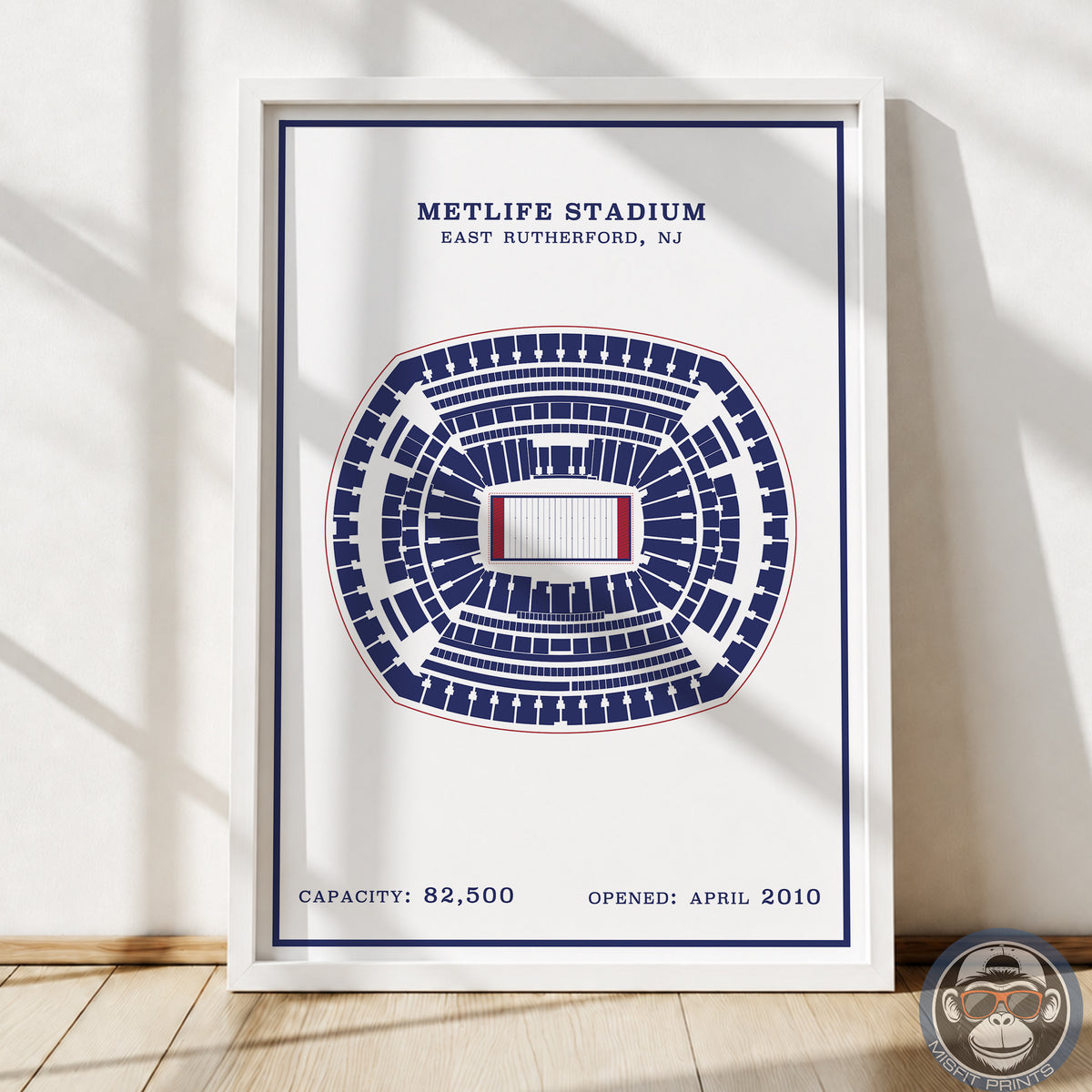 MetLife Stadium - Modern Border Print