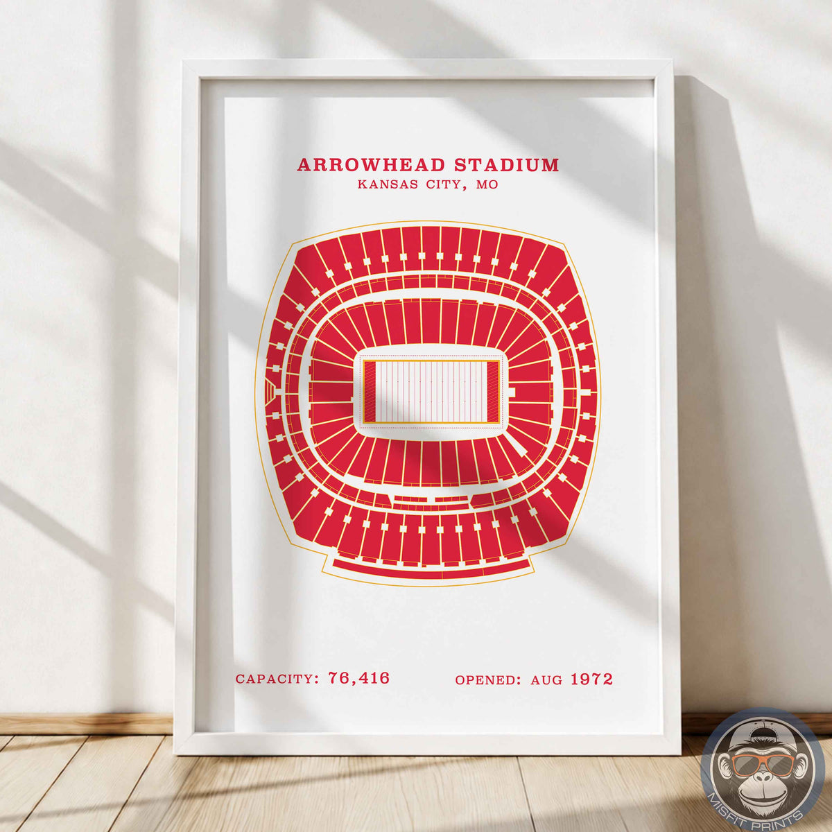 Arrowhead Stadium - No Border Print