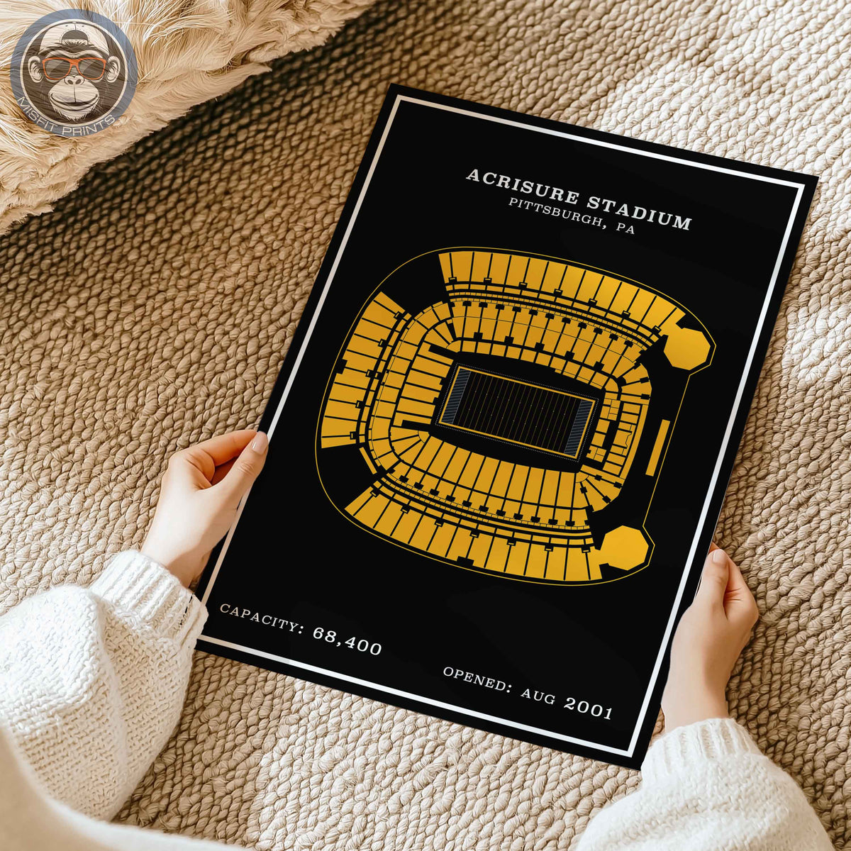 Acrisure Stadium - Modern Border Print