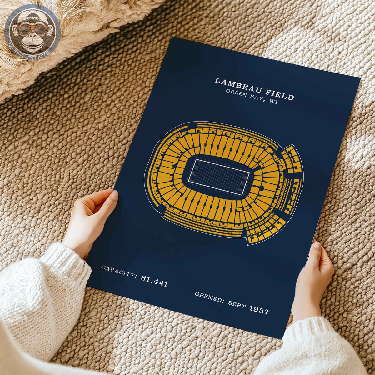 Lambeau Field Stadium - No Border Print