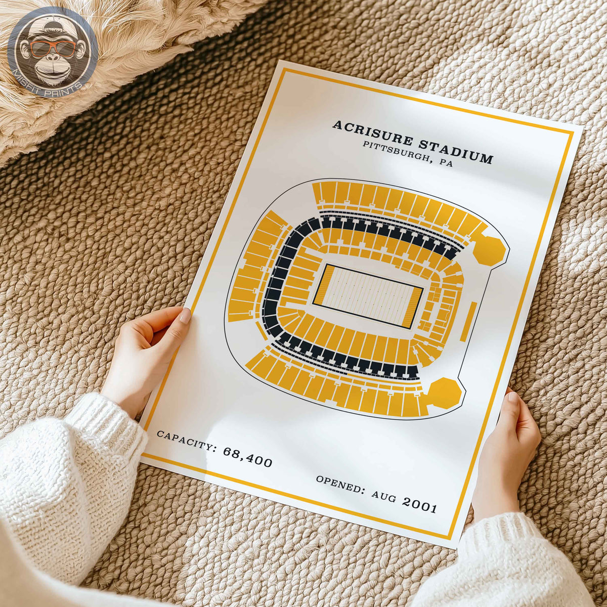 Acrisure Stadium - Modern Border Print