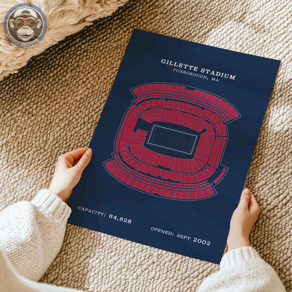 Gillette Stadium - No Border Print