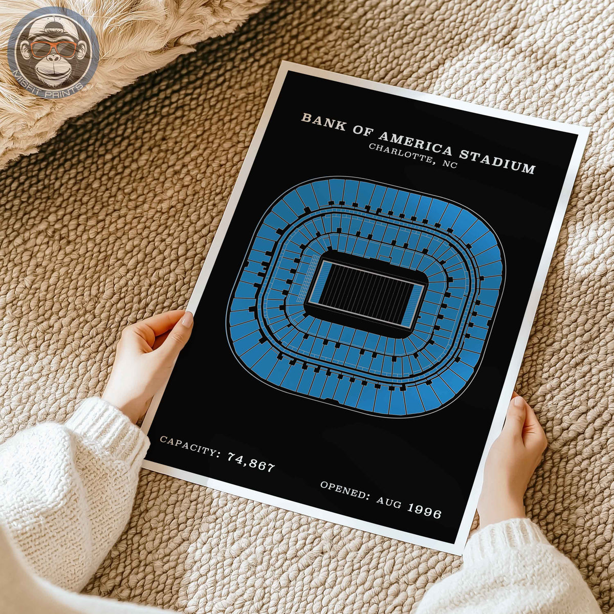 Bank of America Stadium - Border Print