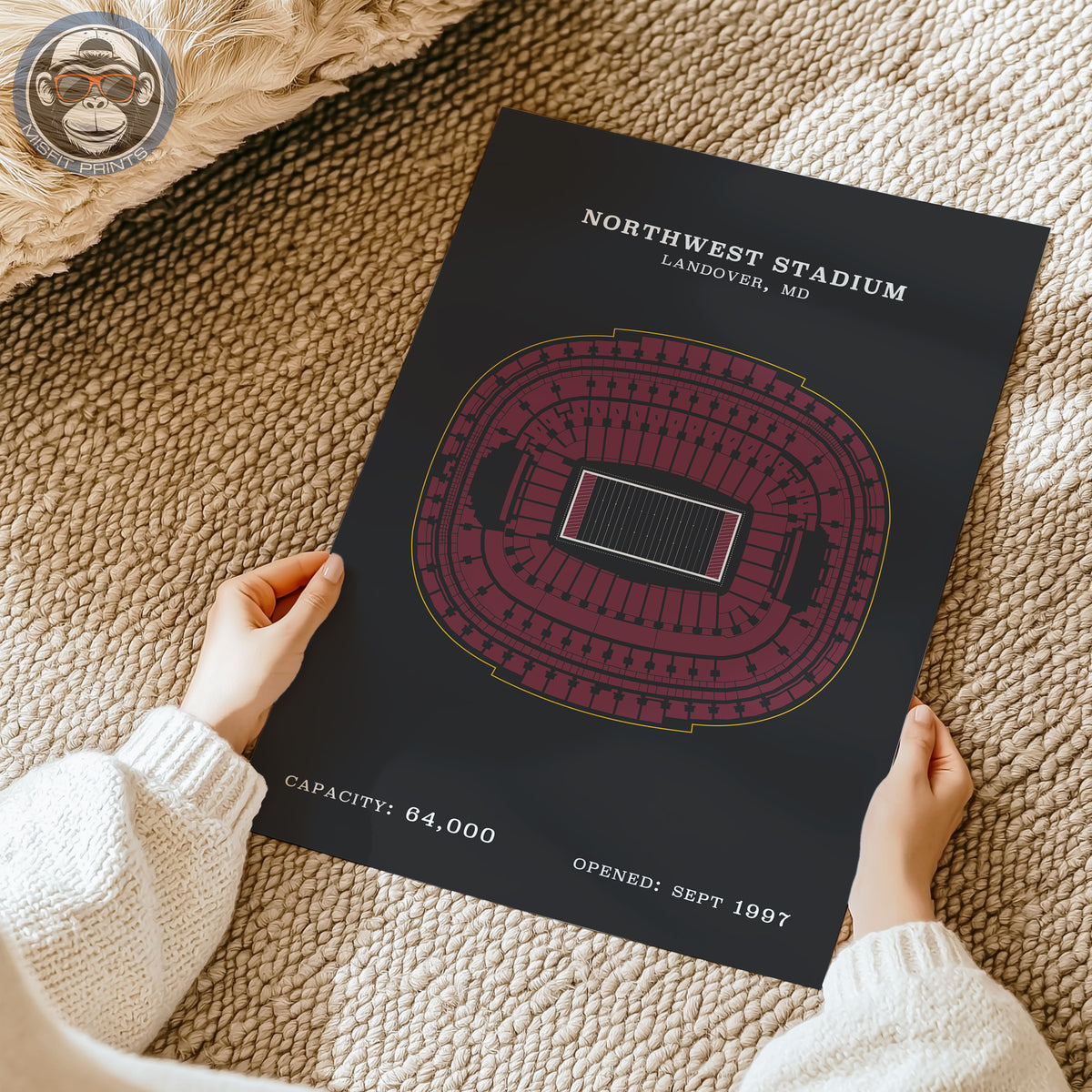 Northwest Stadium - No Border Print