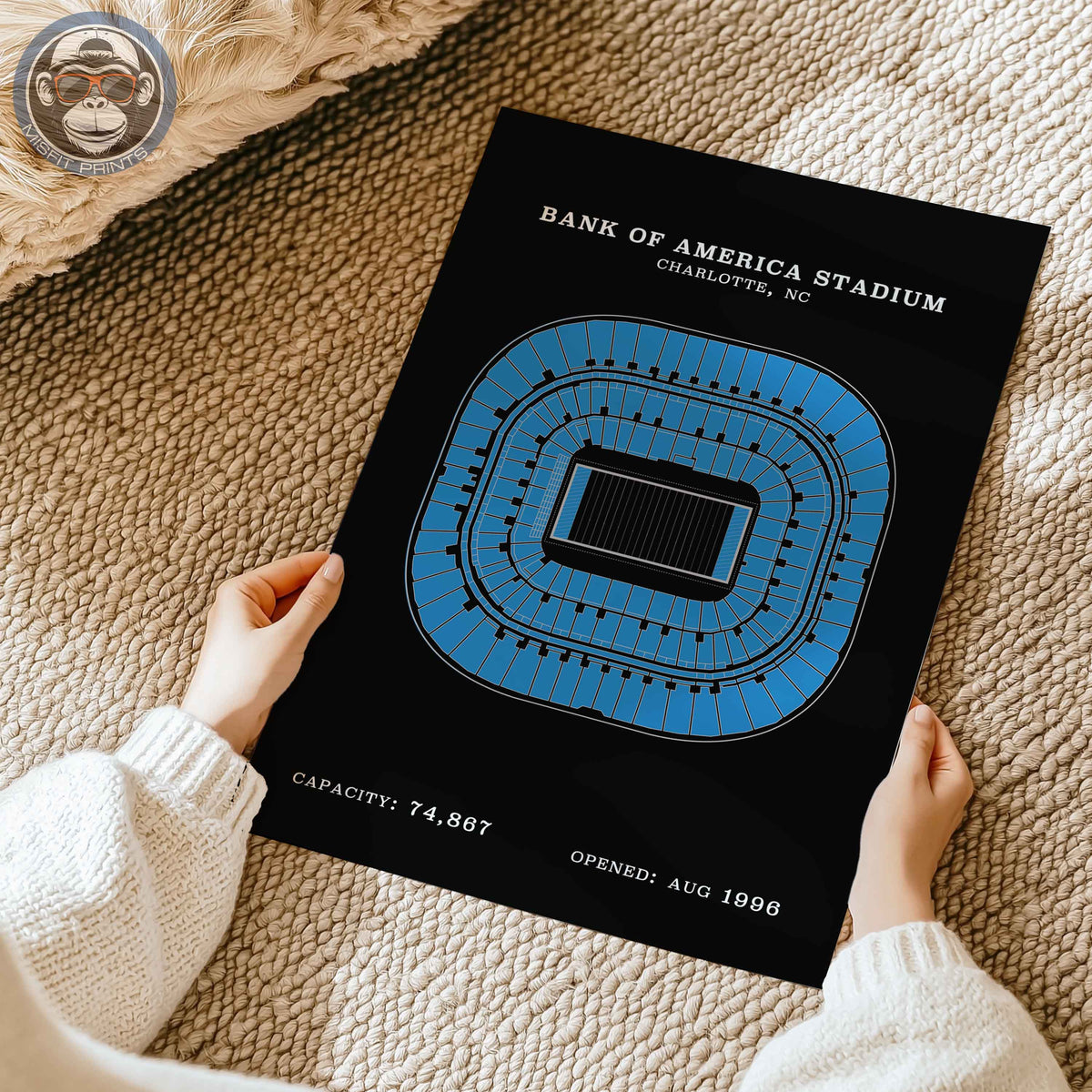 Bank of America Stadium - No Border Print