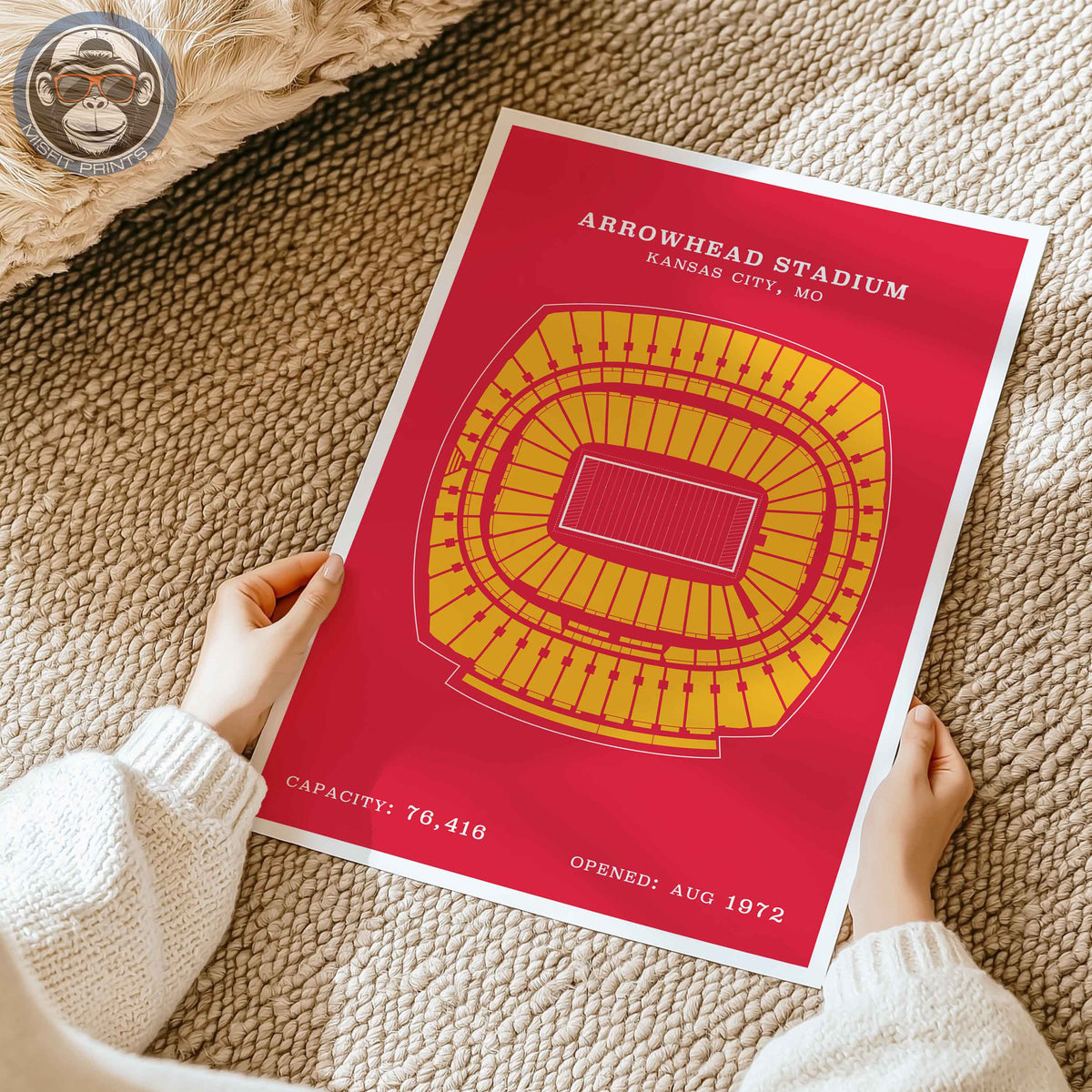 Arrowhead Stadium - Border Print