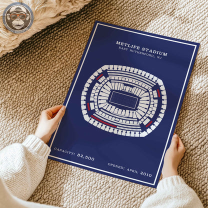 MetLife Stadium - Modern Border Print