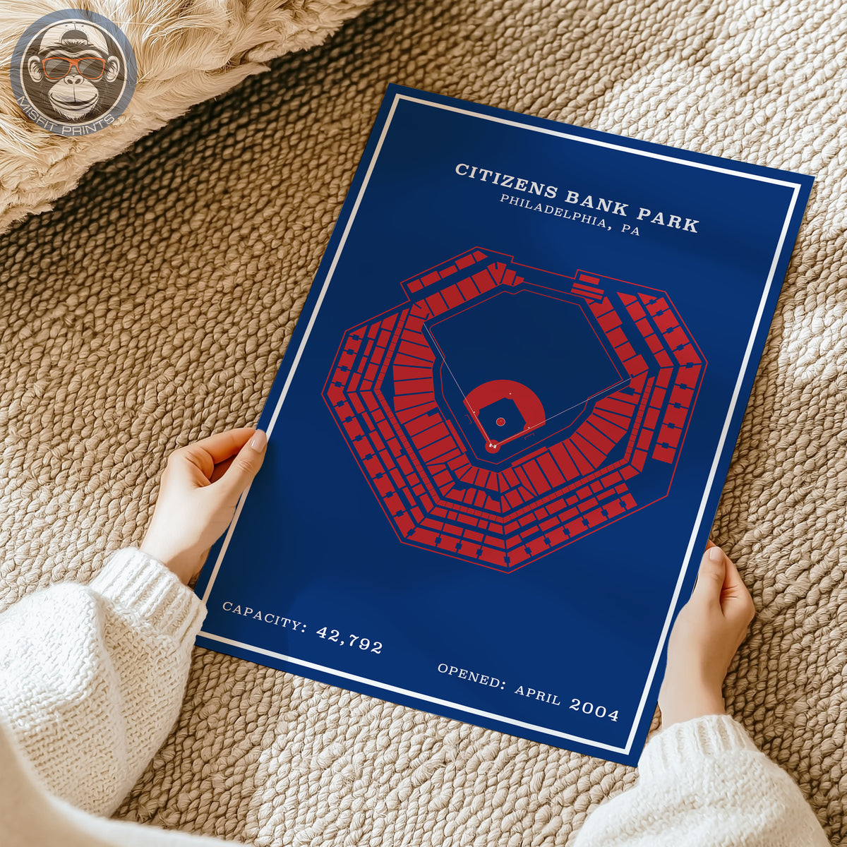 Citizens Bank Stadium | Modern Border Print