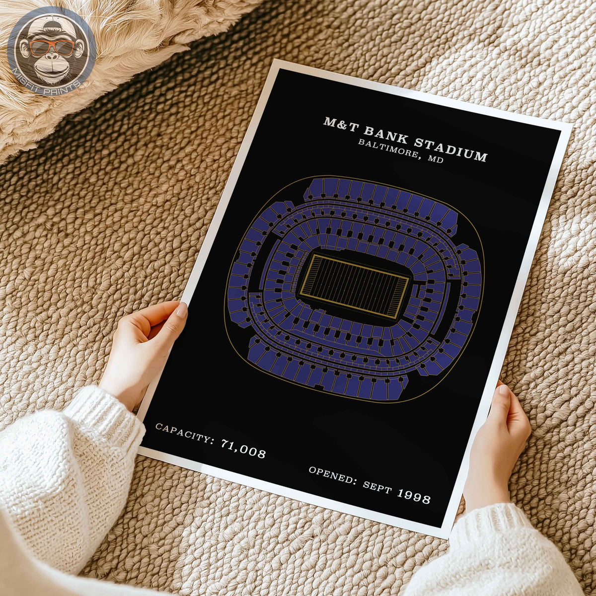 M&T Bank Stadium - Border Print