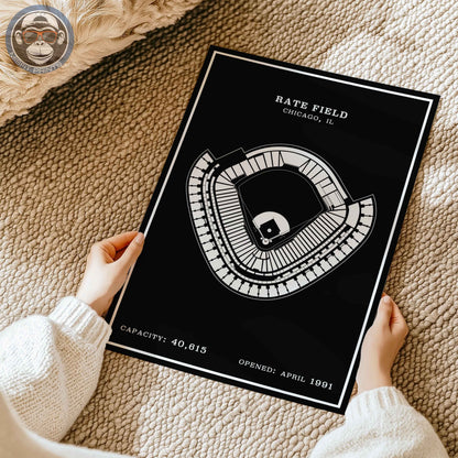 Rate Field Stadium | Modern Border Print