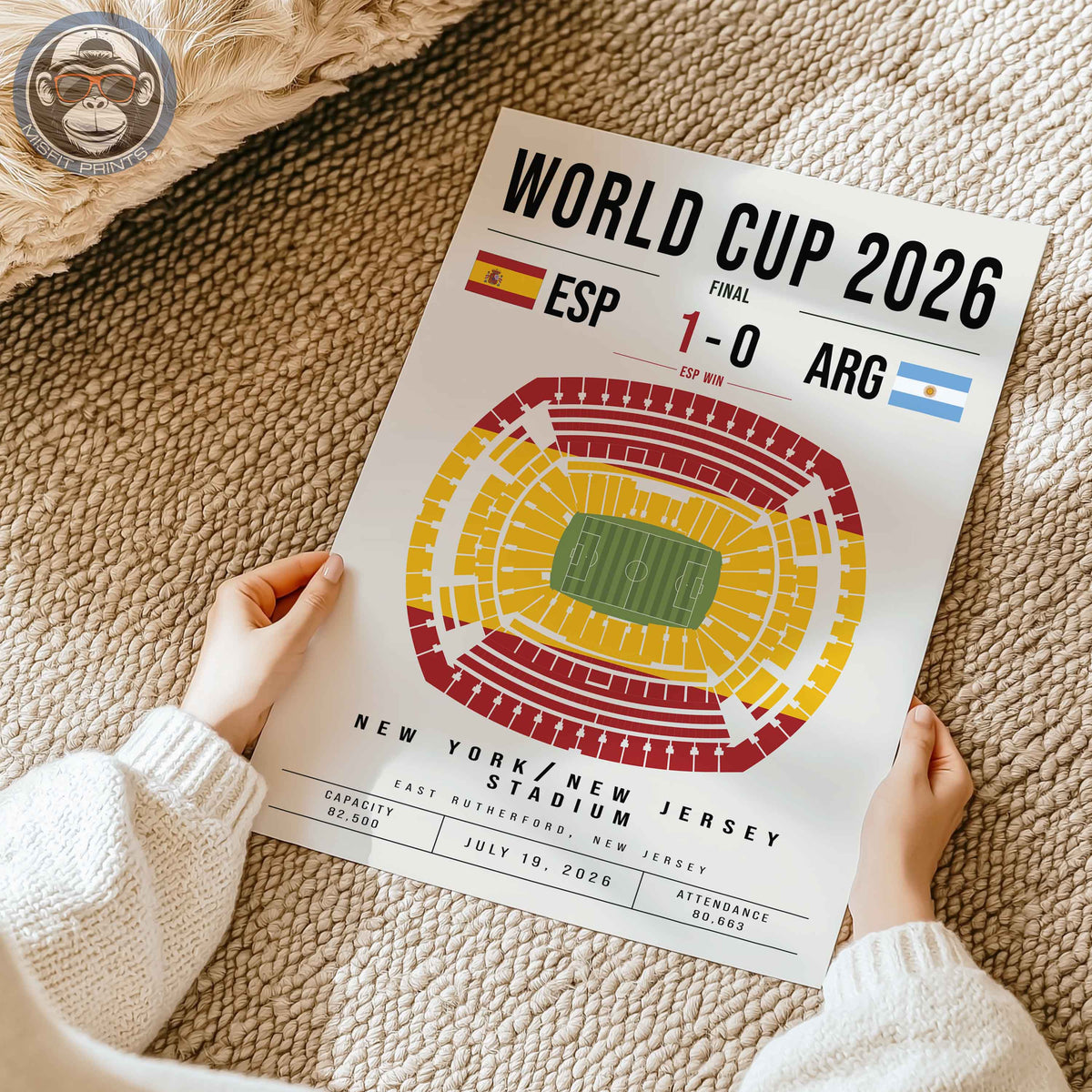 Spain vs. Argentina World Cup Match Poster