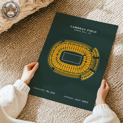 Lambeau Field Stadium - No Border Print