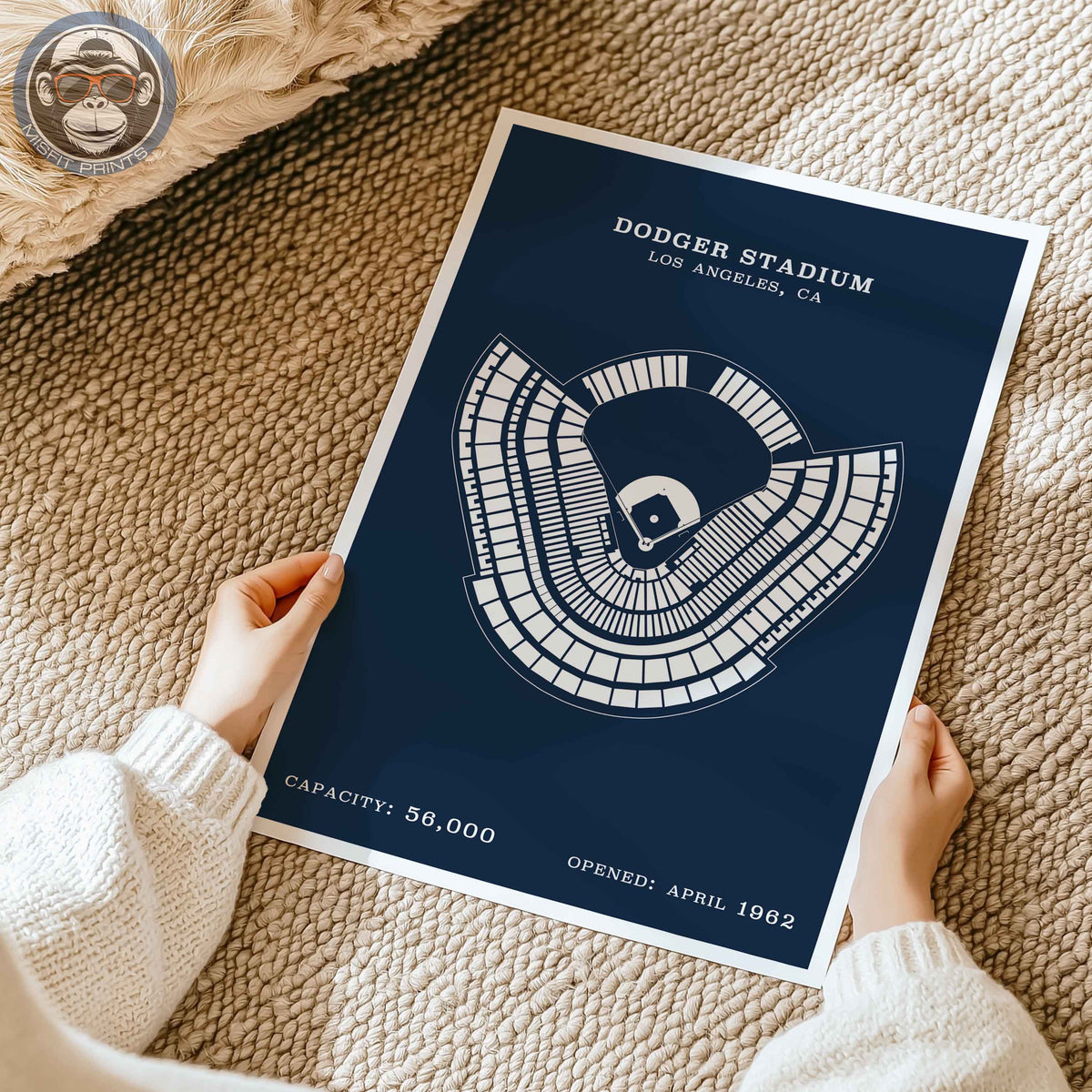 Dodgers Stadium | Border Print