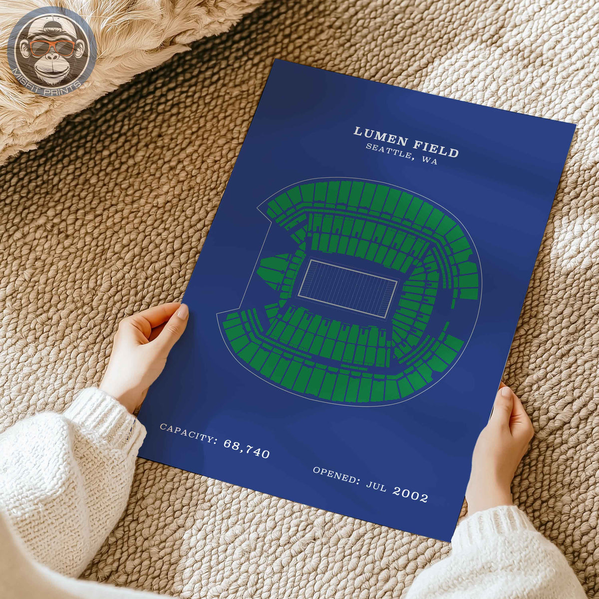 Lumen Field Stadium - No Border Print