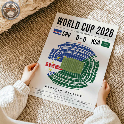Cape Verde vs. Saudi Arabia World Cup Match Poster