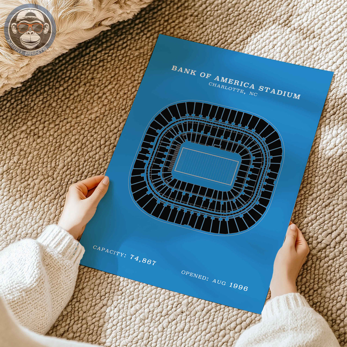 Bank of America Stadium - No Border Print