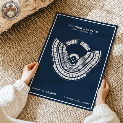 Dodgers Stadium | Modern Border Print