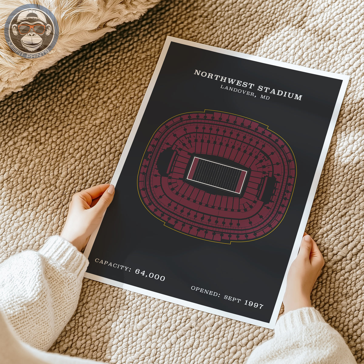 Northwest Stadium - Border Print