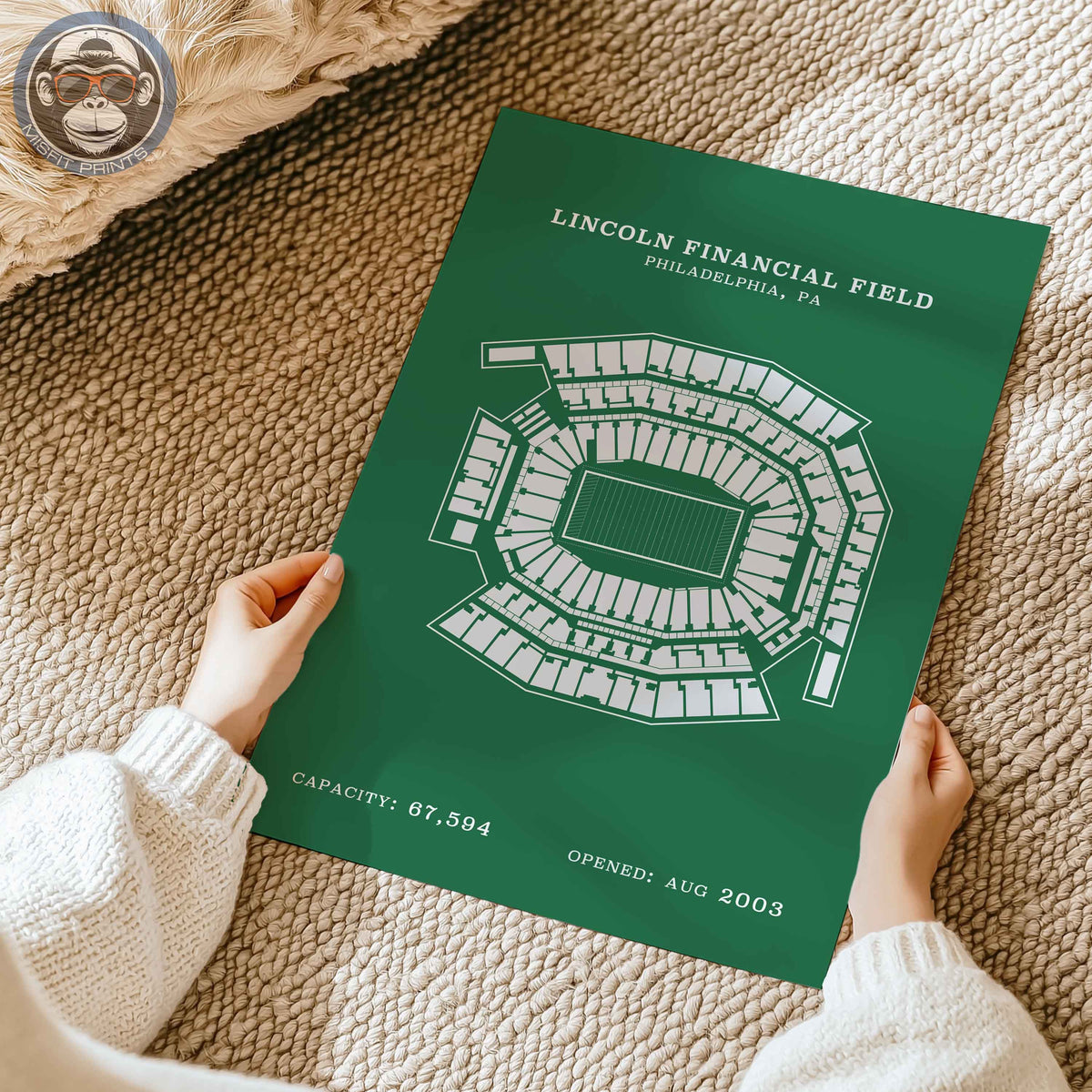 Lincoln Field Stadium - No Border Print