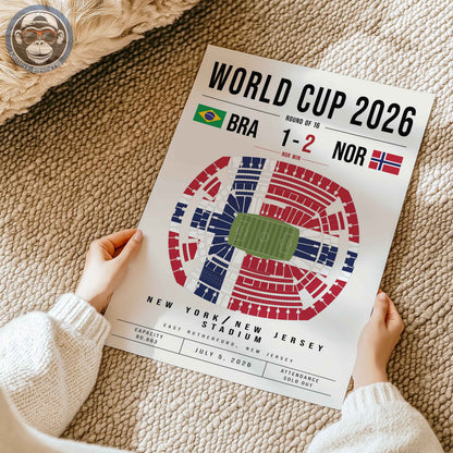 Brazil vs. Norway World Cup Match Poster