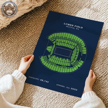 Lumen Field Stadium - No Border Print