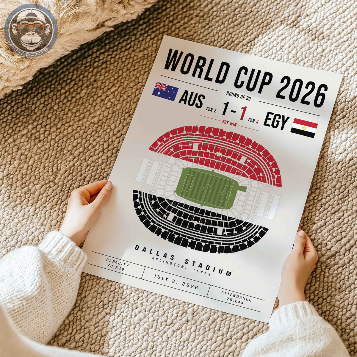Australia vs. Egypt World Cup Match Poster