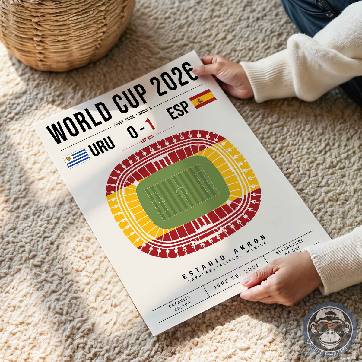 Uruguay vs. Spain World Cup Match Poster