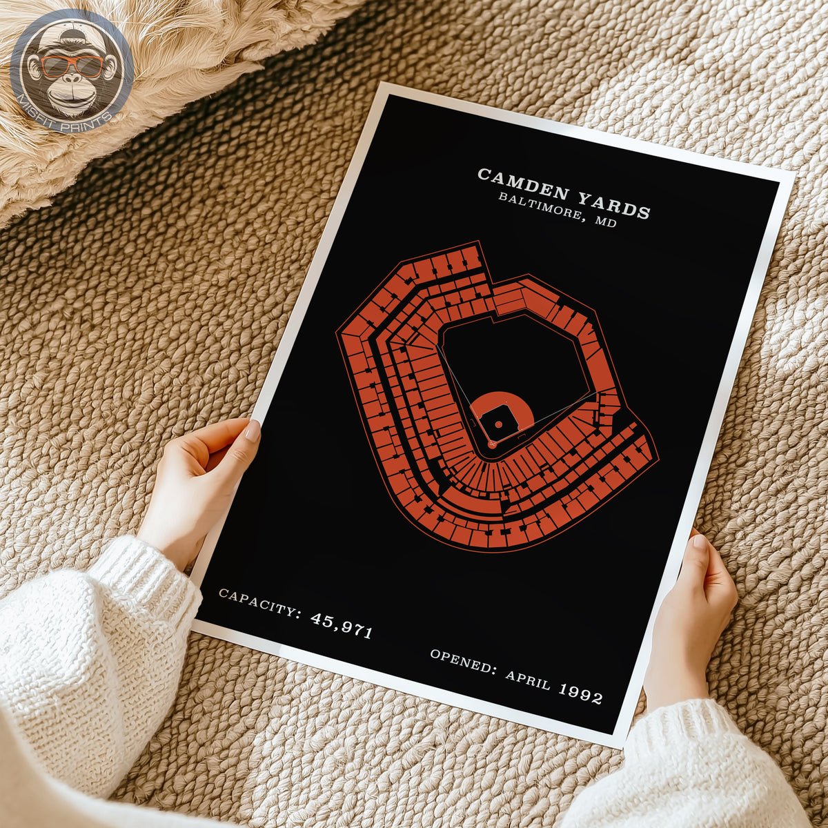 Camden Yards Stadium | Border Print