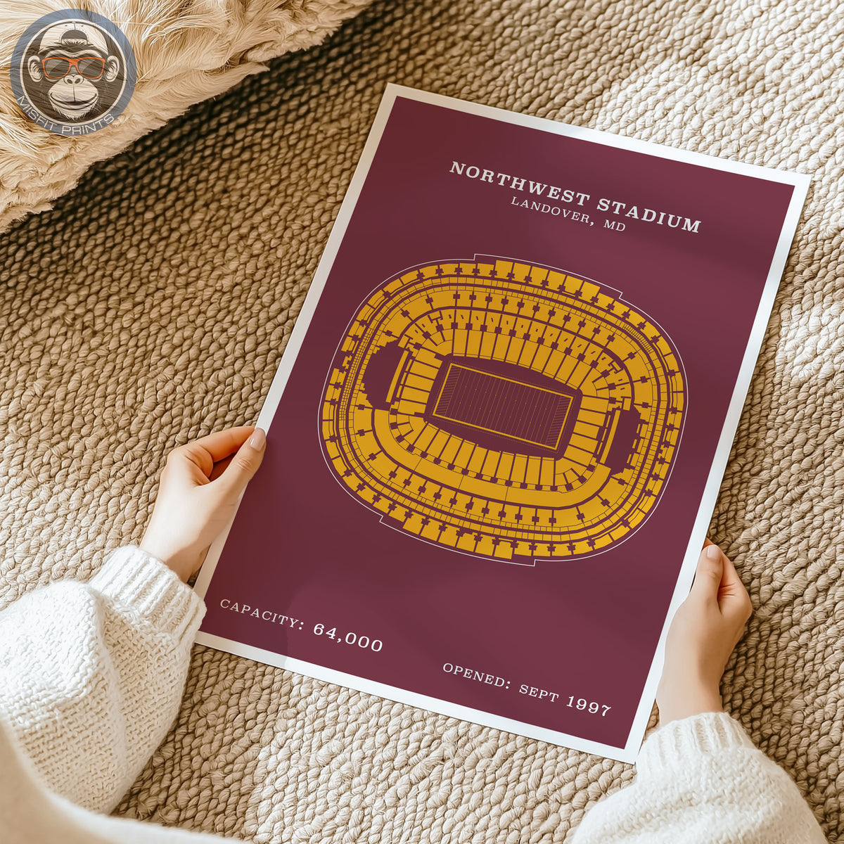 Northwest Stadium - Border Print