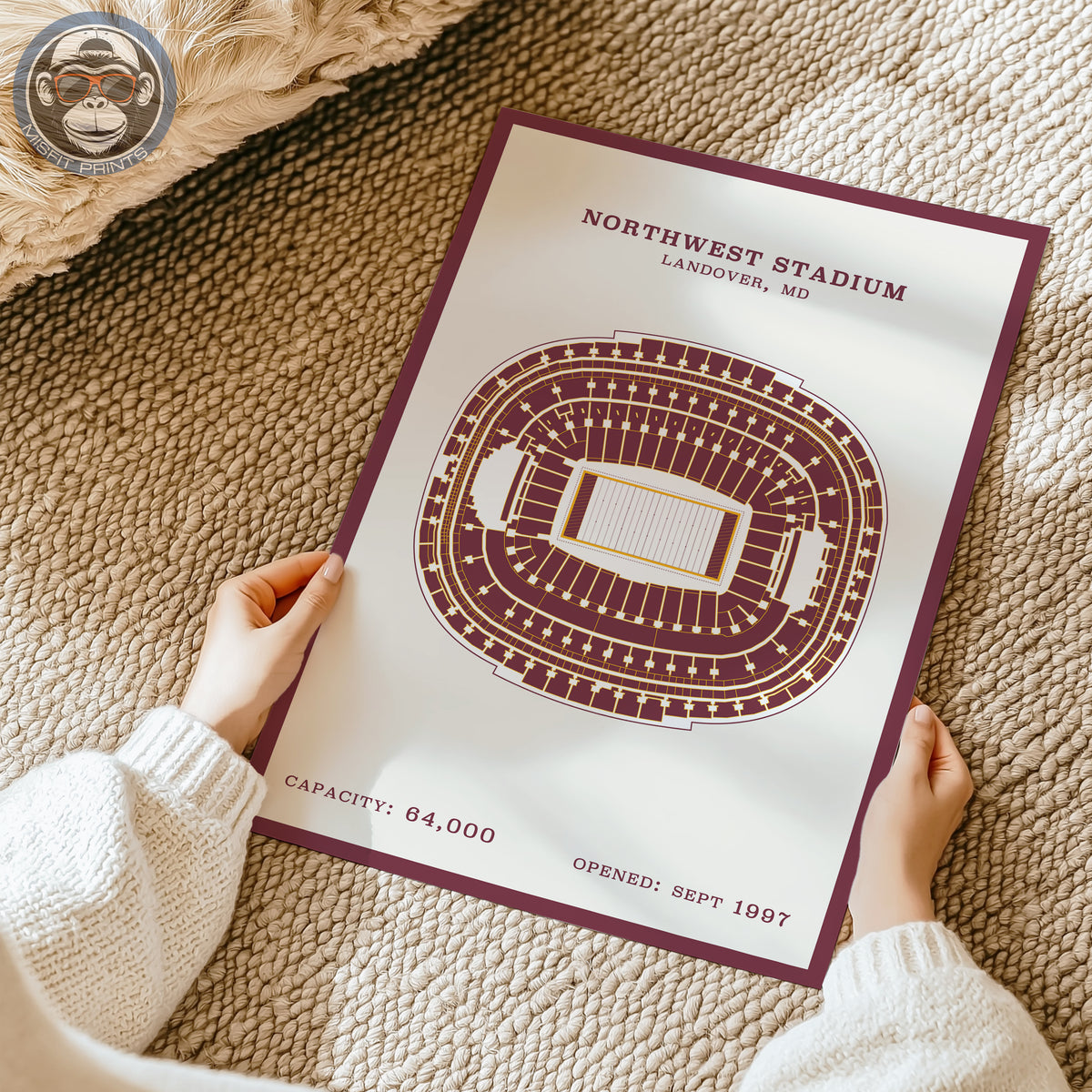 Northwest Stadium - Border Print