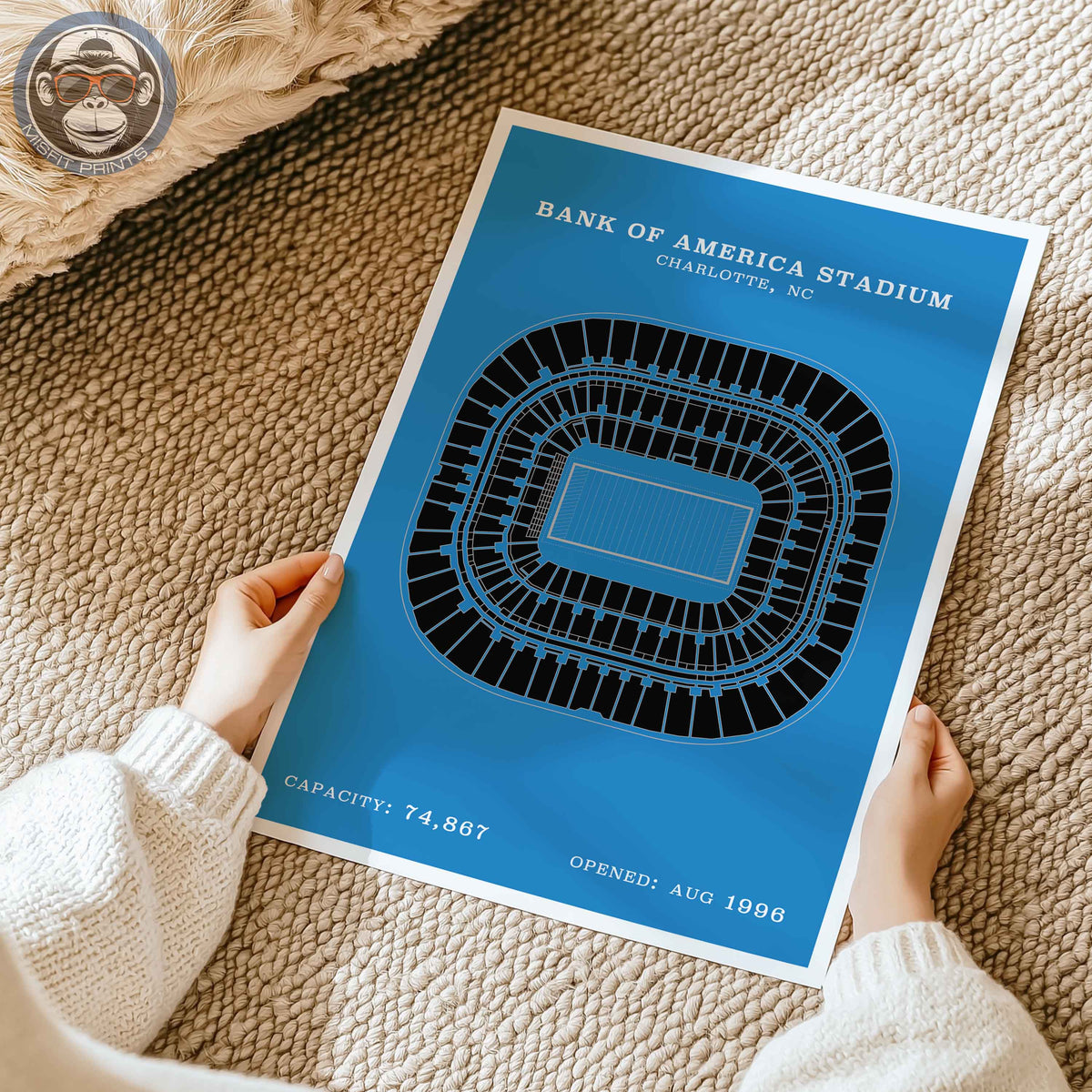 Bank of America Stadium - Border Print