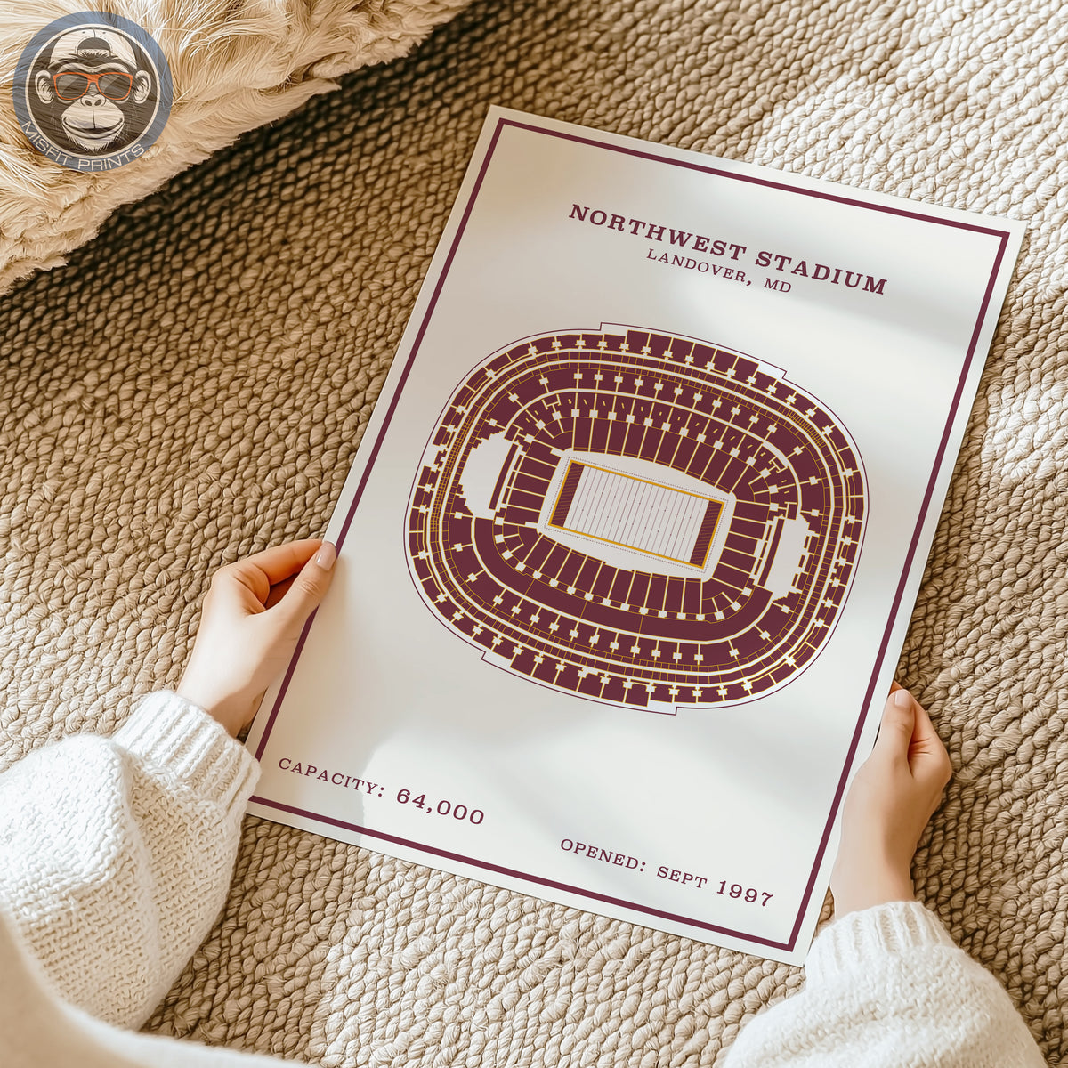 Northwest Stadium - Modern Border Print