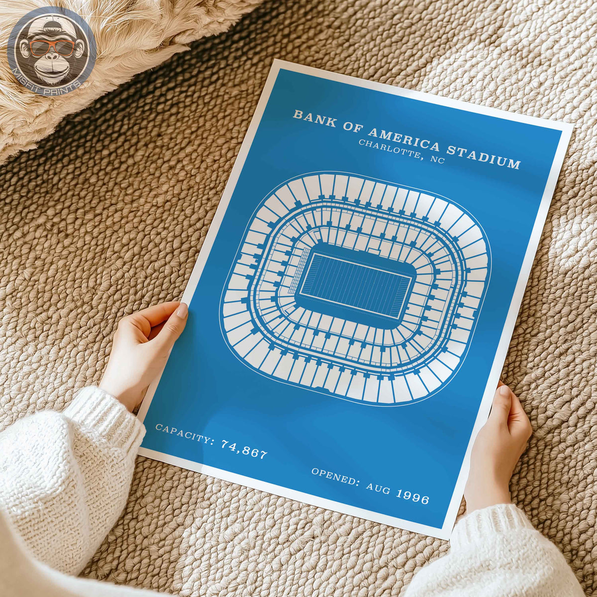 Bank of America Stadium - Border Print