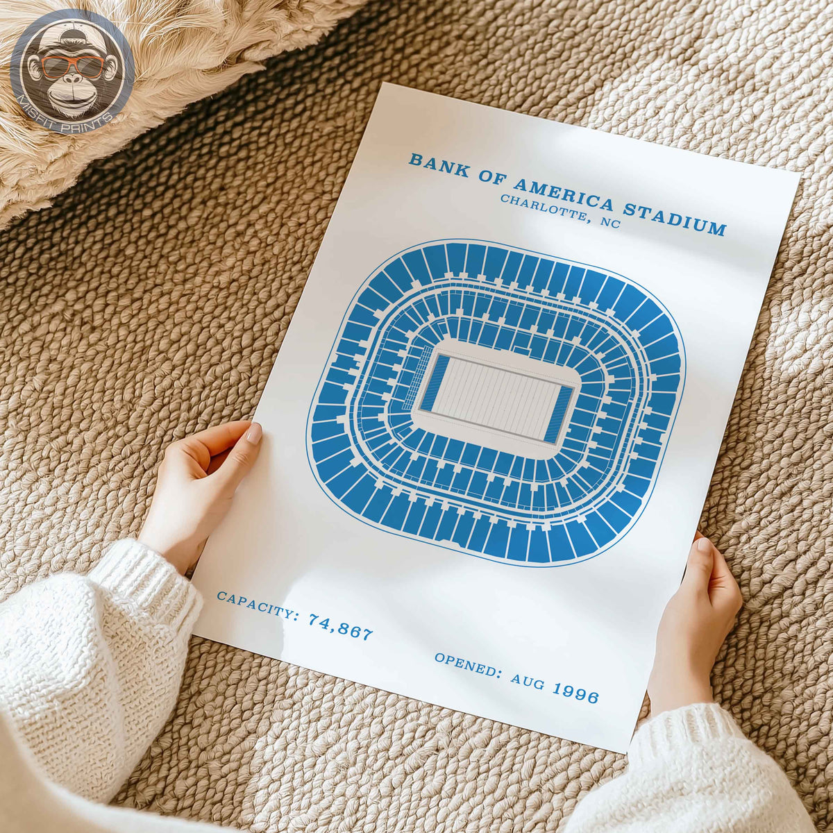 Bank of America Stadium - Border Print
