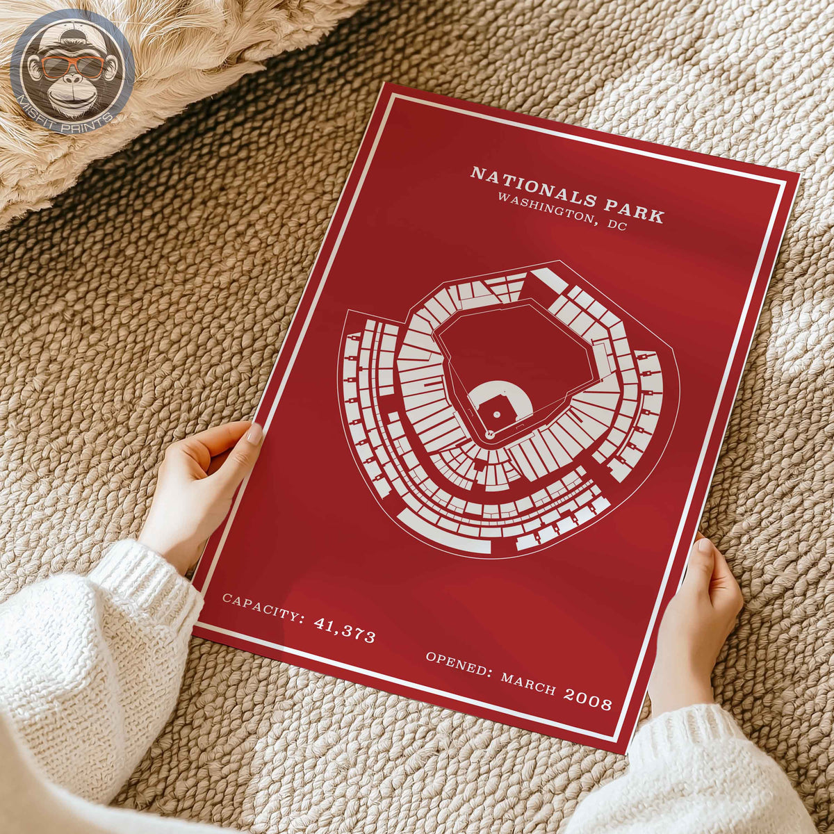Nationals Stadium | Modern Border Print