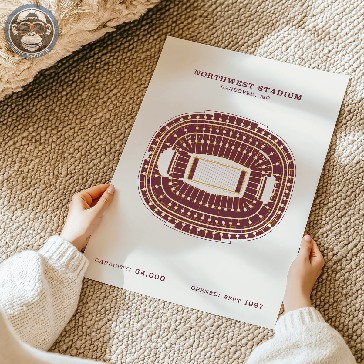 Northwest Stadium - No Border Print