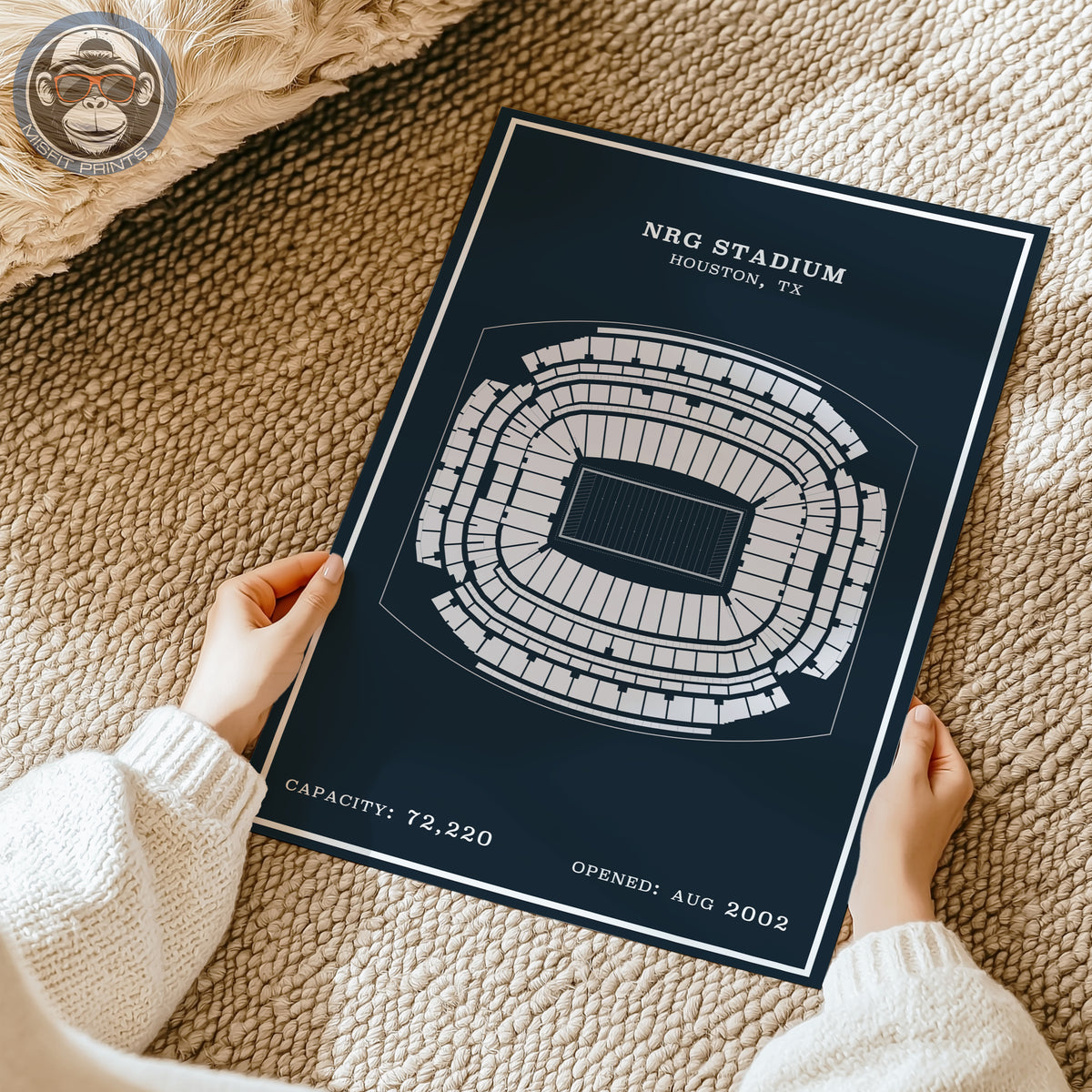 NRG Stadium - Modern Border Print