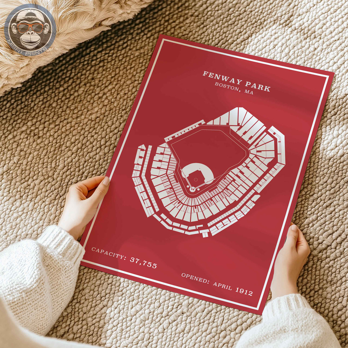 Fenway Park | Modern Border Print