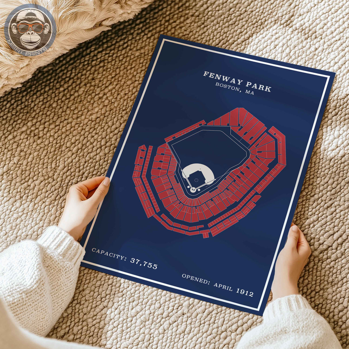 Fenway Park | Modern Border Print