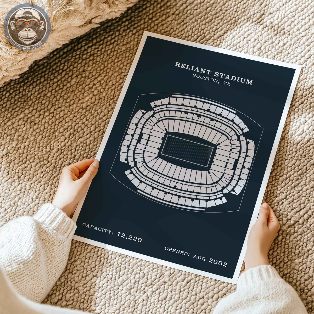 Reliant Stadium - Border Print