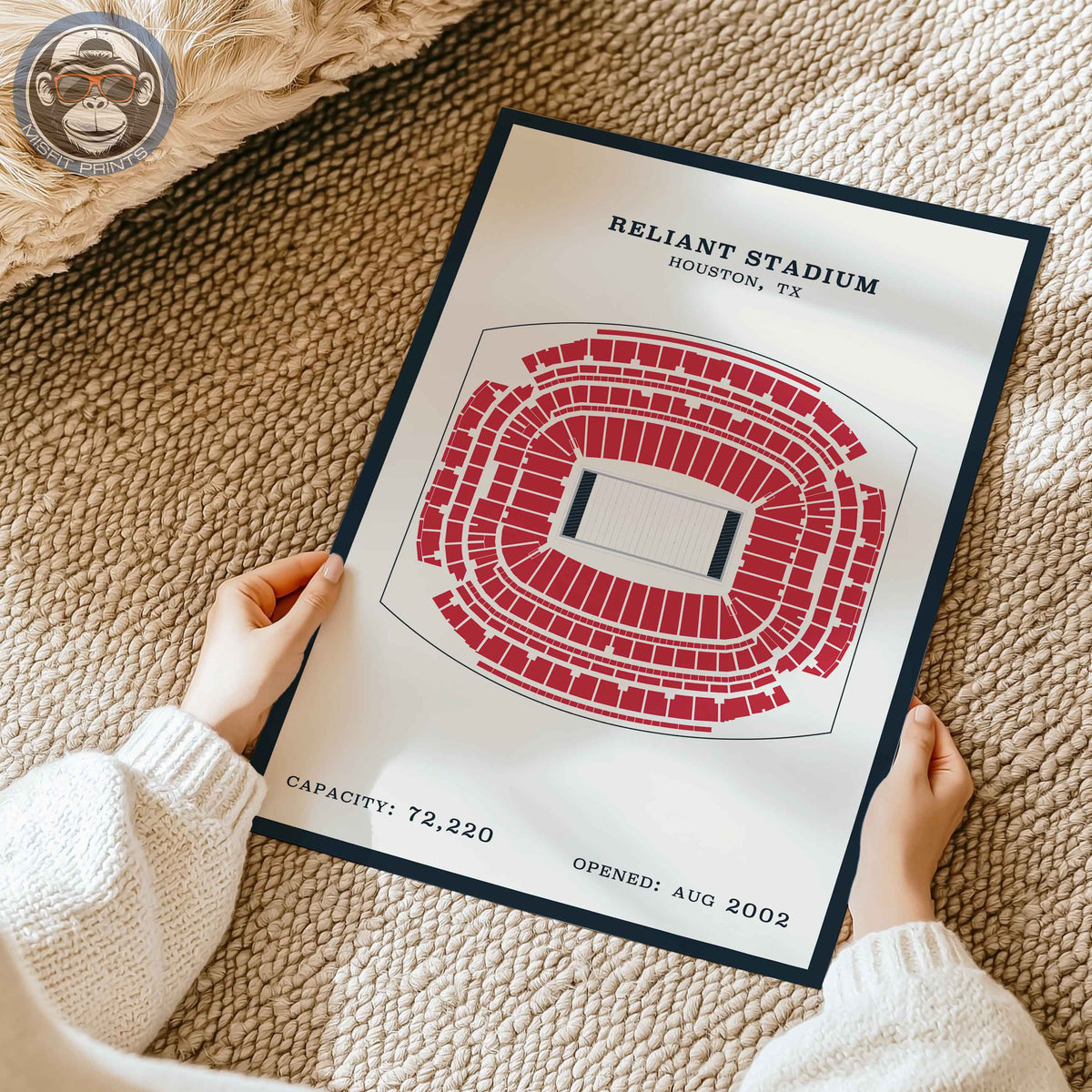 Reliant Stadium - Border Print