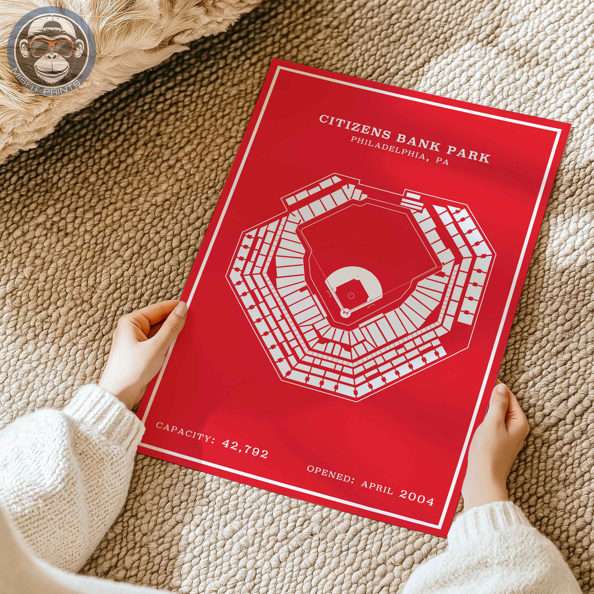 Citizens Bank Stadium | Modern Border Print