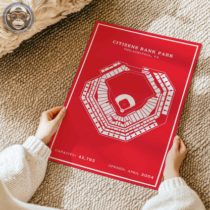 Citizens Bank Stadium | Modern Border Print