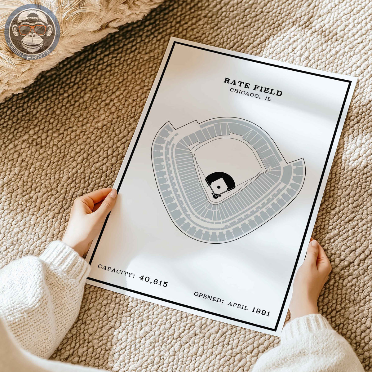 Rate Field Stadium | Modern Border Print