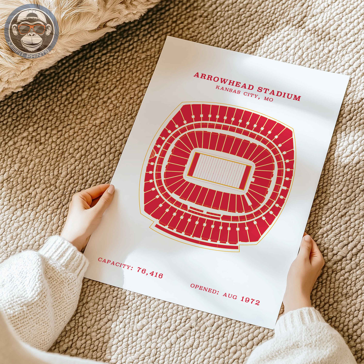 Arrowhead Stadium - No Border Print