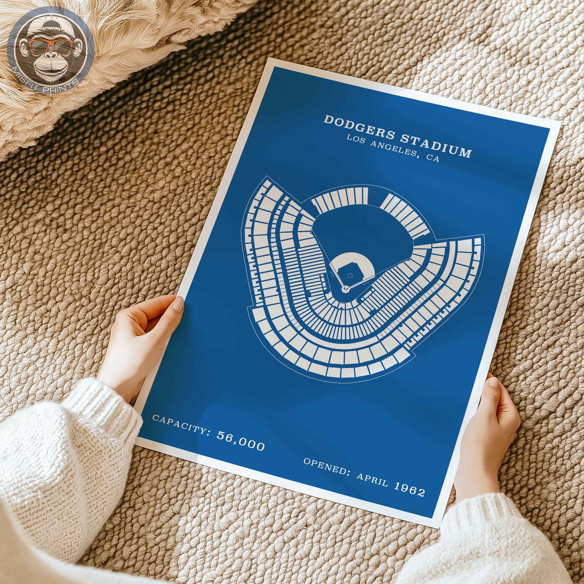 Dodgers Stadium | Border Print